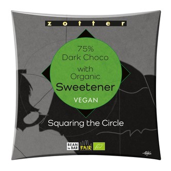 Zotter Bio hořká čokoláda se 75 % kakaa slazená erythritolem, 70 g