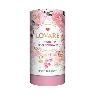 Zelený čaj Lovaré Strawberry Marshmallow - 80 g