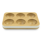 Stojan na vajíčka Pebbly, NBA108, bambus, 6ks, 17,5 x 12 cm, robustní