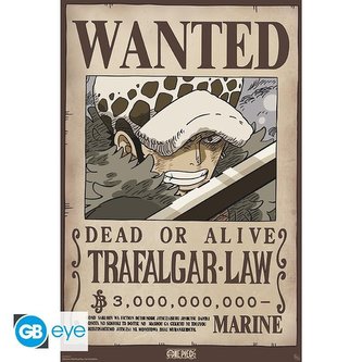 One Piece Plakát Maxi - Wanted Law 91,5 x 61 cm One Piece Plakát Maxi - Wanted Law 91,5 x 61 cm