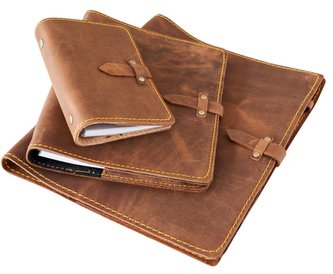 Set Diář A5, A6 a šanon A4 Hnědý