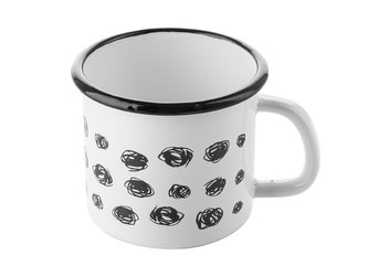 SMALTOVANÝ HRNEK 12CM 1,24L ASTERICO BÍLÝ