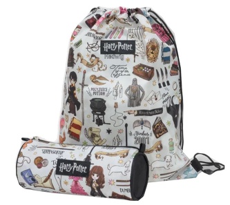 Pytlík gym bag a penál na tužky Harry Potter: Postavy (28 x 39 cm|22 x 11 x 8 cm)