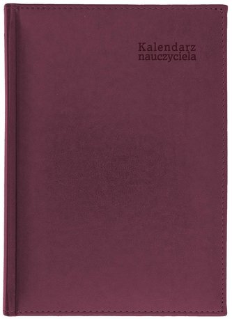 Kalendarz naucz. 2024/2025 B5 tyg. Vivella bordo