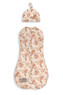 Zavinovačka Sleepee Second Step Swaddle s čepičkou zdarma Vintage Animals Almond