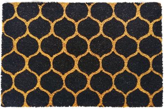 Rohožka z přírodního kokosového vlákna BLACK 40x60 cm Mybesthome