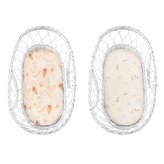 Prostěradlo Sleepee We Care do kočárku, košíku a kolébky Bohemian Sand/Bohemian Botanic