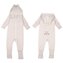 Moniel Dětský rostoucí teplákový overal Králík Basic Light Beige 104 cm