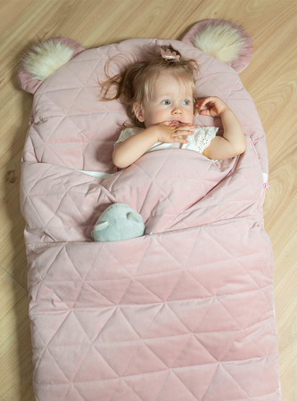 Kinder Hop Spací pytel Dream Catcher Triangles Pink 120x60