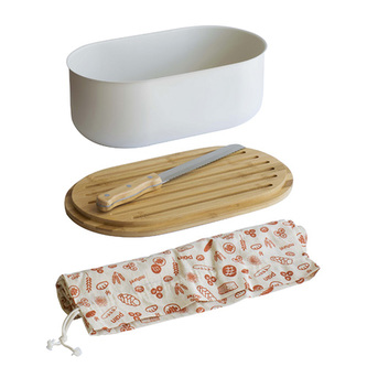 Chlebník Pebbly, NBA150, sada obsahuje chlebník, víko/prkénko (2 v 1), nůž na chleba, bavlněný pytlík Chlebník Pebbly, NBA150, sada obsahuje chlebník, víko/prkénko (2 v 1), nůž na chleba, bavlněný pytlík