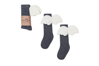 Mama's Feet Dětské podkolenky s křidélky Black Angels černé Pro maminku