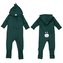 Moniel Dětský rostoucí teplákový overal Dinosaur Basic Dark Green 74 cm