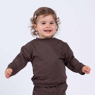 Moniel Dětská rostoucí mikina Basic Chocolate 80/86 cm