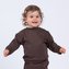 Moniel Dětská rostoucí mikina Basic Chocolate 80/86 cm