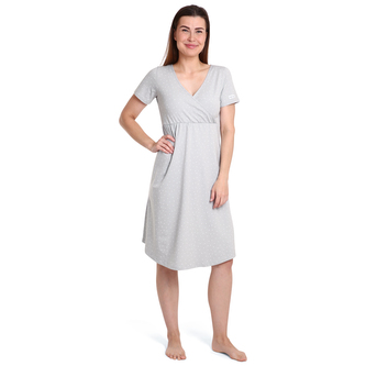 Moniel košilka/šaty kojící Dots šedá M