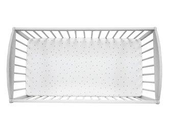 Prostěradlo Sleepee We Care šedé tečky 120x60 cm