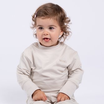 Moniel Dětská rostoucí mikina Basic Light Beige 104 cm