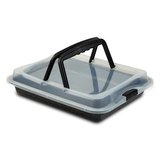 plech 40x32,5x5cm NATURE, nepřiln.povrch, víko plast, na pečení