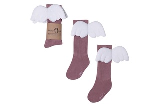 Mama's Feet Dětské podkolenky s křidélky Heather Angels fialové Pro maminku