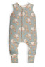 Celoroční spací pytel s nohavicemi Sleepee Vintage Animals Sky Blue/Cream XS