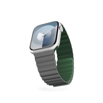 EPICO magnetický pásek pro Apple Watch 42/44/45mm - ŠEDÝ/zelený