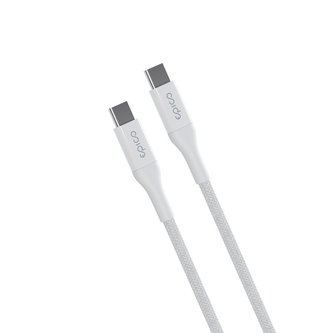 Epico Opletený PD kabel 1.2m USB-C na USB-C - bílý