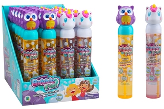 Bubble Fun Bublifuk se zvířecí hlavou Jednorožec a Sova 177 ml Bubble Fun Bublifuk se zvířecí hlavou Jednorožec a Sova 177 ml