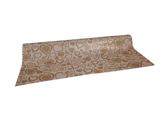 Floristická fólie 50cm x 9,1m - serc-duo 18\\4-BÉŽOVÁ