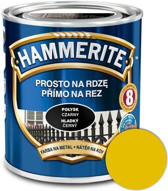 Hammerite Přímo na rez hladký 0,25l Žlutý