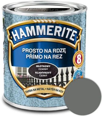 Hammerite Přímo na rez kladívkový 0,25l Šedý