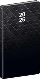 Kapesní diář Cambio 2025, černý, 9 × 15,5 cm