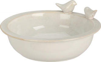 Keramické pítko s ptáčkem 24 cm, bílé