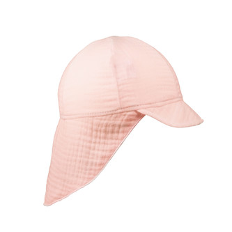 Dětská kšiltovka s krytím krku mušelín Pink; Barva: růžová; Velikost: XXS