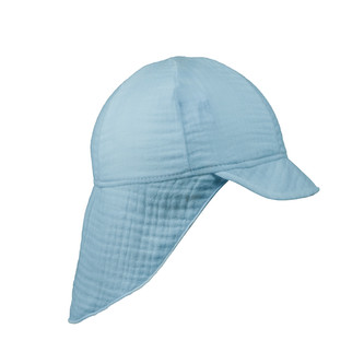 Dětská kšiltovka s krytím krku mušelín Blue; Barva: modrá; Velikost: XS
