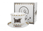 Porcelánový hrnek jumbo Classic cats s podtalířkem 450 ml v dárkovém boxu