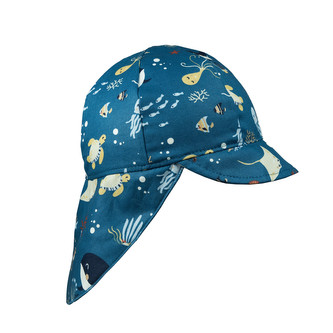 Dětská kšiltovka s krytím krku Mořský svět; Barva: modrá; Velikost: L
