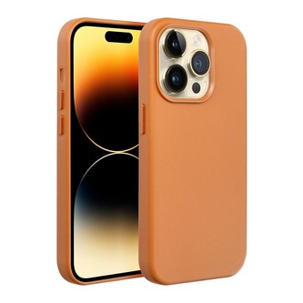 Smarty Leather Mag kryt s MagSafe iPhone 15 Pro Max oranžový