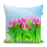 Polštář Růžové tulipány: 40x40 cm