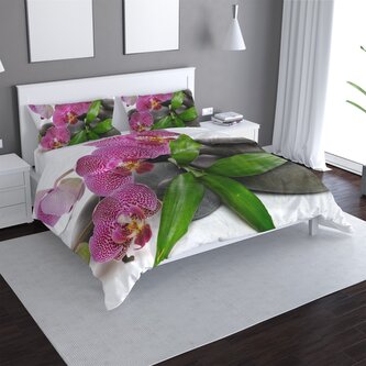 Povlečení Orchideje a kameny: 140x200 / 90x70
