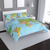 Povlečení Zvířecí mapa světa: 140x200 / 90x70