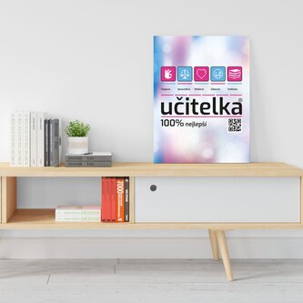 Dárková cedulka Učitelka: 30x40 cm