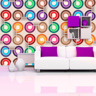 Tapeta Barevné spirály: 336x220 cm Tapeta Barevné spirály: 336x220 cm