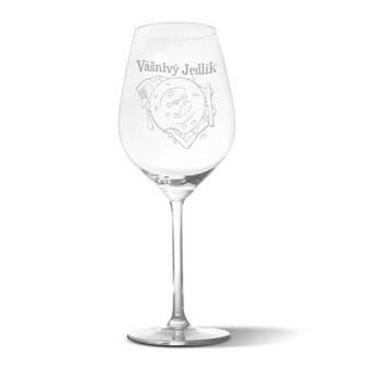 Sklenička na víno Vášnivý jedlík: 49 cl