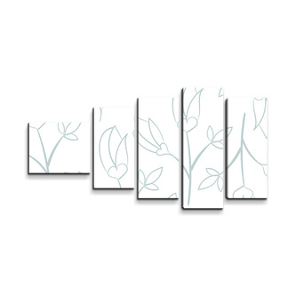 Obraz - 5-dílný Poupátka: 100x60 cm Obraz - 5-dílný Poupátka: 100x60 cm