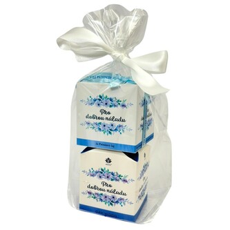 Dárkový set čaj a svíčka 90g, Pro dobrou náladu