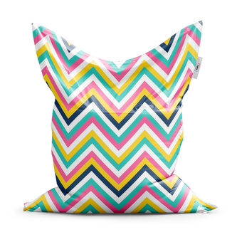 Sedací vak Duhové klikyháky: 150x100 cm