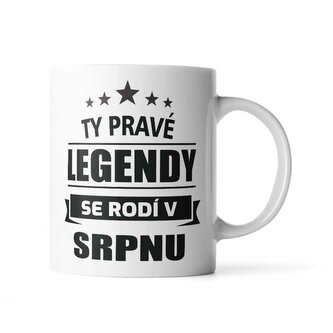 Hrnek Ty pravé legendy se rodí v srpnu: 330 ml