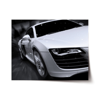 Plakát Bílý sporťák: 90x60 cm