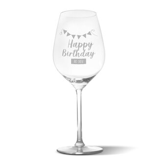 Sklenička na víno Happy Birthday to you: 49 cl