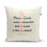 Polštář Pravá láska: 40x40 cm